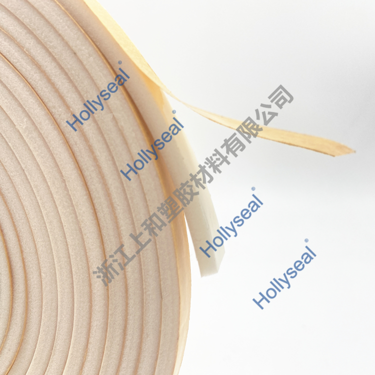 Hollyseal?白色PVC密封膠帶表層PET透明膜 厚度1mm~25mm，密度110kg/m3~500kg/ m3