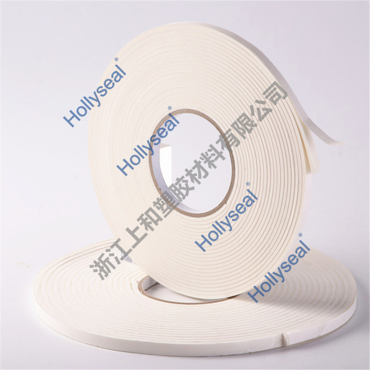 Hollyseal?白色PVC單面泡棉膠帶 厚度1mm~25mm，密度110kg/m3~500kg/ m3