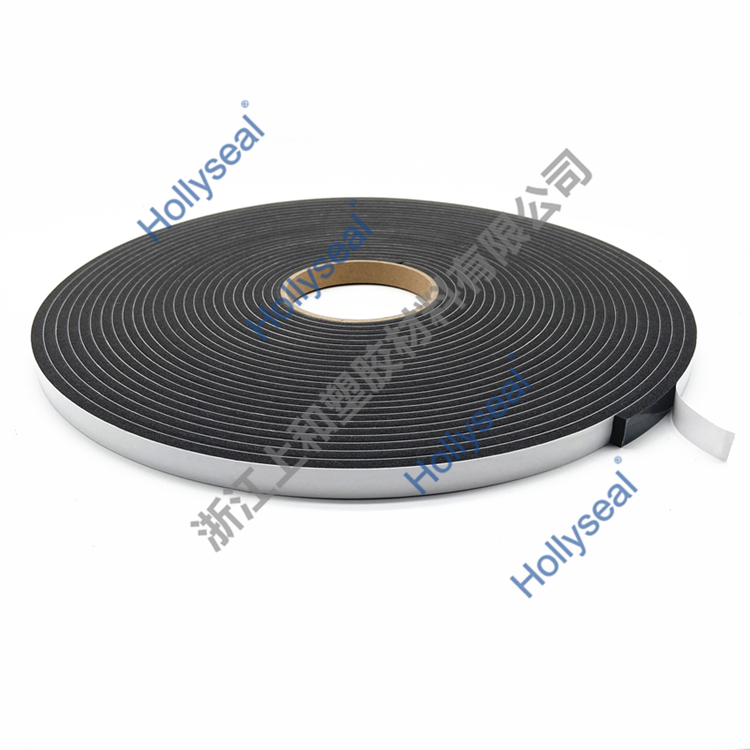 Hollyseal?PVC軟質(zhì)黑色單面門窗密封條 厚度1mm~25mm，密度110kg/m3~500kg/ m3
